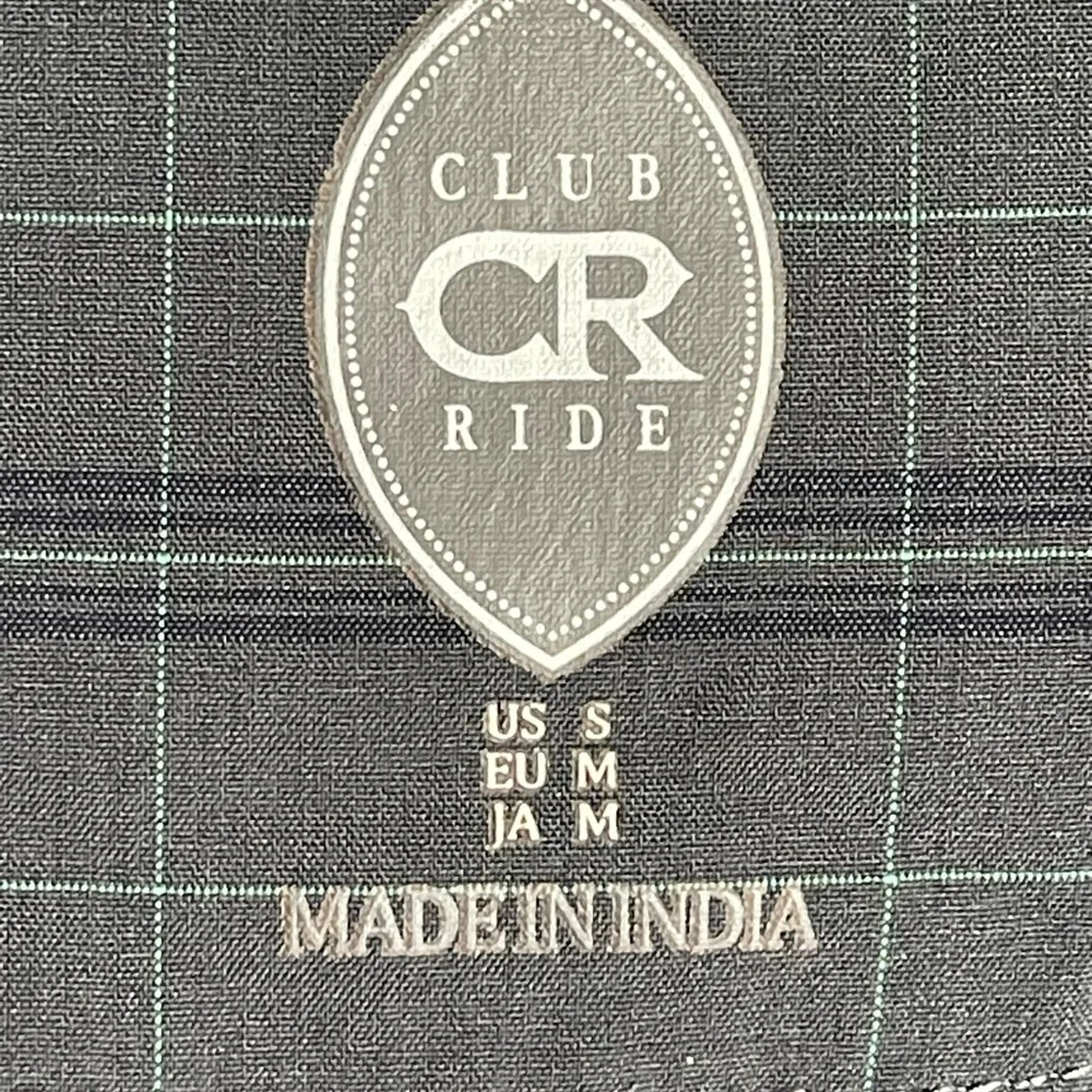 Club Ride Apparel Women's Dark Gray Plaid Bike Shorts - Picture 3 of 5